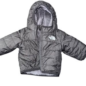 The North Face Charcoal Hooded Puffer Jacket